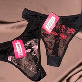 Жіночі сітчасті труси-стрінги Bobiqi, чорні XS/M