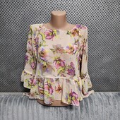 Симпатичная блузка с удлиненной спинкой, р.40(евро)