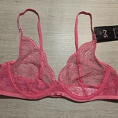 Hunkemoller! Мереживний жіночий бюстгальтер на кісточках 75С fandango pink! Лот 16