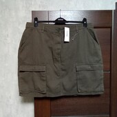 Новая брендовая коттоновая юбка-карго р.18.