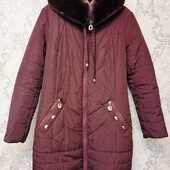 Пальто зимове. Марсалколір. Стан нового.укрп 50%