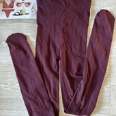 Плотные бордовые колготки