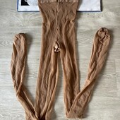 Тонкие бежевые брендовые колготки