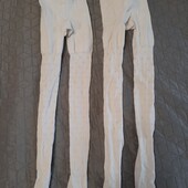 Лот 2 шт. Білі колготи на зріст 128-135 см.