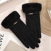 Стильні, мякенькі рукавиці на тонкому утеплені, колір на вибір ( беж, чорний)