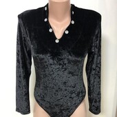 Боді бархатне прикрашене кристалами