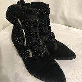 Велюрові нові ! 40-41 ботінки з текстилю Forever 21