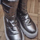 Єврозима золотисті чобітки, одягнені пару раз, уст.25.5 см