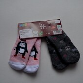 2 пари в лоті теплі шкарпетки 19-22 12-24 міс