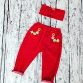 Велюрові штани з пов"язкою