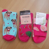 Носочки гарні принти ❤️лот 3 шт❤️