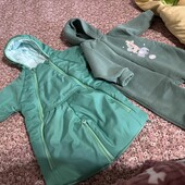 Супер лот зимовий комбез з піддьовою якісною 0-6 міс