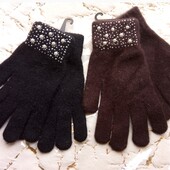 Теплые женские перчатки ангора цвет на выбор