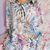 Натуральна тканина.Блуза Сорочка. Нова. обг 128