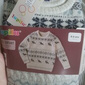 Чудовий Новорічний Светр Lupilu в упаковці 122/128