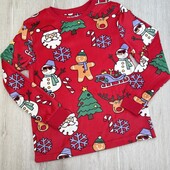 Primark.Флісова новорічна кофта для дівчинки 128(7-8 років)