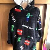 Меховушка, плюшева туника, кофта, худи, 158-164. minecraft. в ідеалі