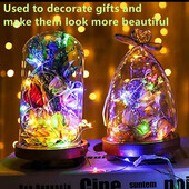 Світлодіодна гірлянда “Роса” на батарейках, 2 м - 20 світлодіодів, колір різнобарвний