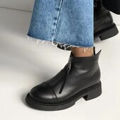 Шкіряні зимові чорні черевики soldi р.39