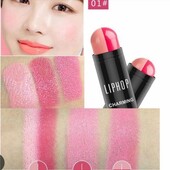 Румяна 2 в 1 liphop charming makeup half & half тон 01