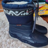 Зимові резинові чобітки на овчині Demar 32-33