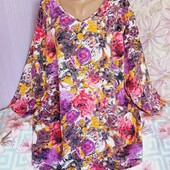 Шикарна Блуза .красота.Креп. Нова.сток обг 134