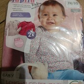 Новий комплект регланів Lupilu на дівчинку р.74-80