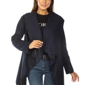 Жіночий вовняний кардіган подовжений асимметричний.