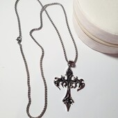 Подвеска цепочка кулон крест медсталь