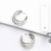 Тройные серьги- кольца