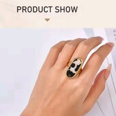 Овальна леопардова каблучка, кільце. медзолото, хутро. Розмір регулюється