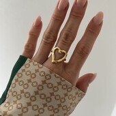 Каблучка нержавіюча сталь позолота