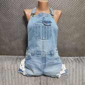 Джинсовый комбинезон шорты на девочку 13-14лет, р.164