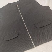 Плюс сайз чорний жилет у смужку з суміші бавовни італії