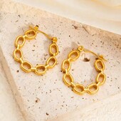 Сережки нержавіюча сталь позолота