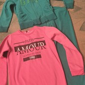 Флисовый спортивный костюм и свитер в подарок.на 12+