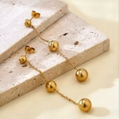 Сережки нержавіюча сталь позолота