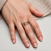 Каблучка нержавіюча сталь позолота 16р.