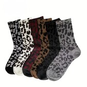 Лот-5пар! Набір шкарпеток з леопардовим принтом 37-40р