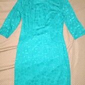 Платье гипюр стрейч на подкладе. 48-52 р. Одето 1 раз. Можно без аука.