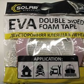 Якісний двосторонній вспінений скотч, скотч на піні ширина 12мм довжина 5м білий