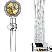 Лійка насадка для душу з турбовентилятором, 360°, Насадка для душу обертова