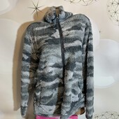 Женская теплая кофта меховушка на молнии размер ХЛ, состояние отличное