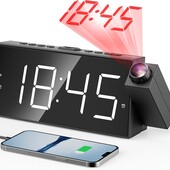 Цифровые проекционные часы-будильник с LED-экраном и белой подсветкой