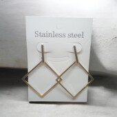 Сережки Stainless steel нержавіюча сталь позолота