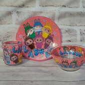 Набір дитячого посуду Лабубу