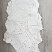 Primark.Набір боді для дівчинки 3 шт 74 р.