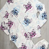 Stitch.Флісова піжама для дівчинки 122 см (6-7 років)