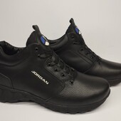 Чоловічі шкіряні кросівки черевики натуральна шкіра 42р 28см кроссовки кожа ботинки зима хутро