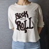 Футболка біла "rock and roll"